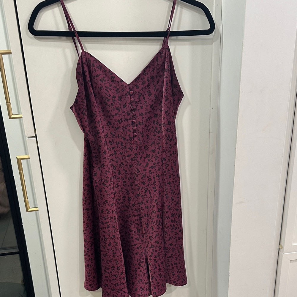 Urban Outfitters Burgundy Floral Romper